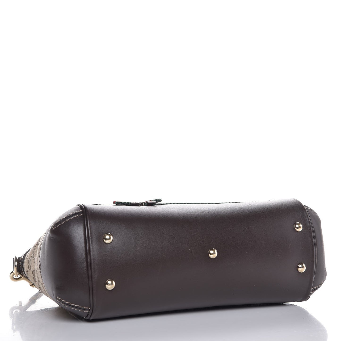 Monogram Web Mayfair Top Handle Satchel Dark Brown