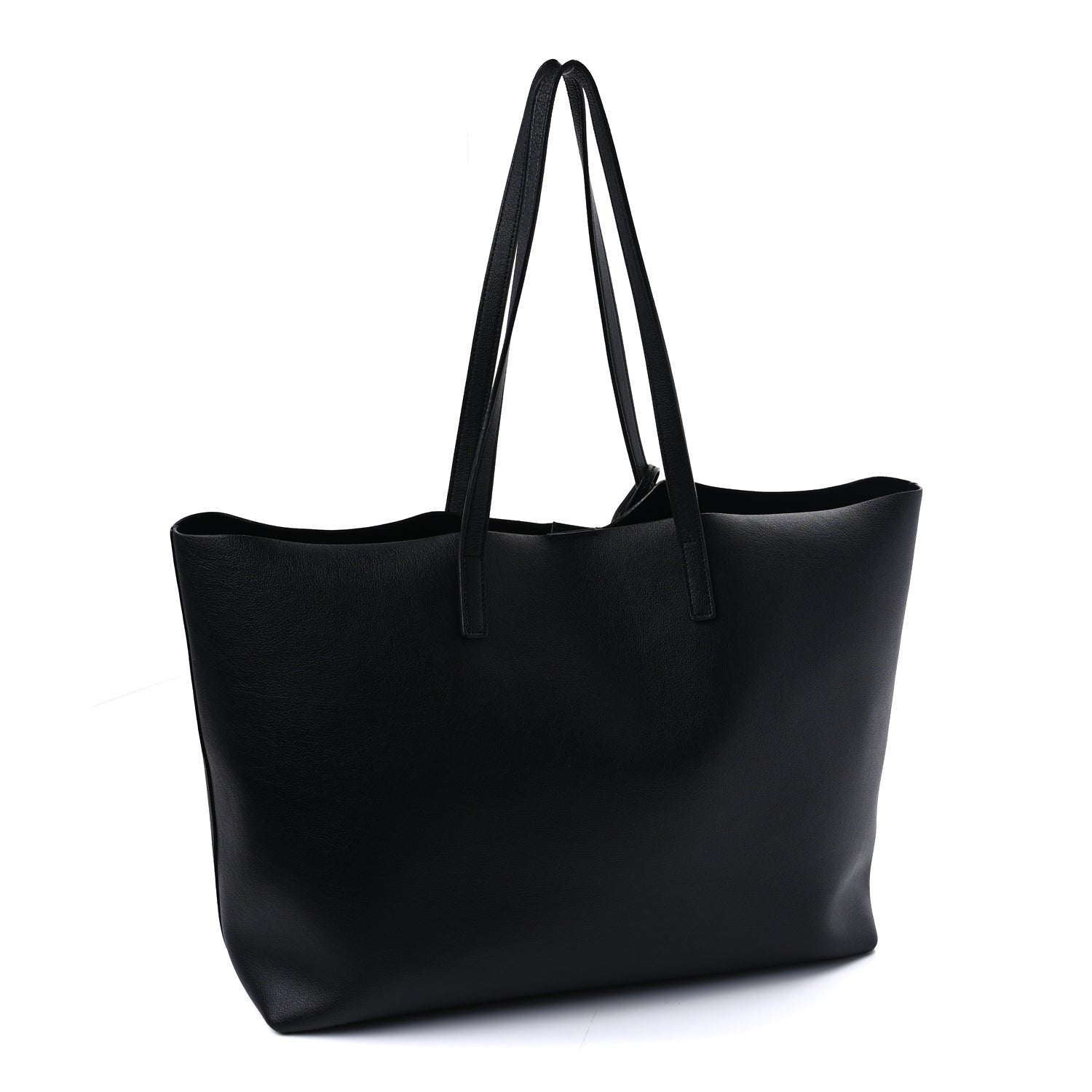 Saint Laurent Calfskin Large Shopping Tote Black 3 of 9