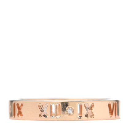 Tiffany 18K Rose Gold Diamond Atlas Pierced Ring 56 7.75 5 of 5