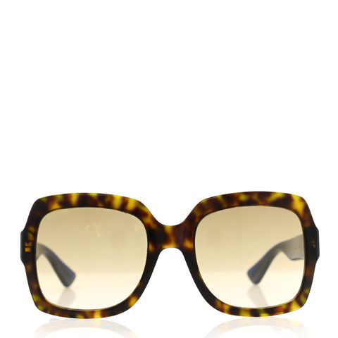 Acetate Square Frame Web Glitter Sunglasses GG0036S Brown Blue