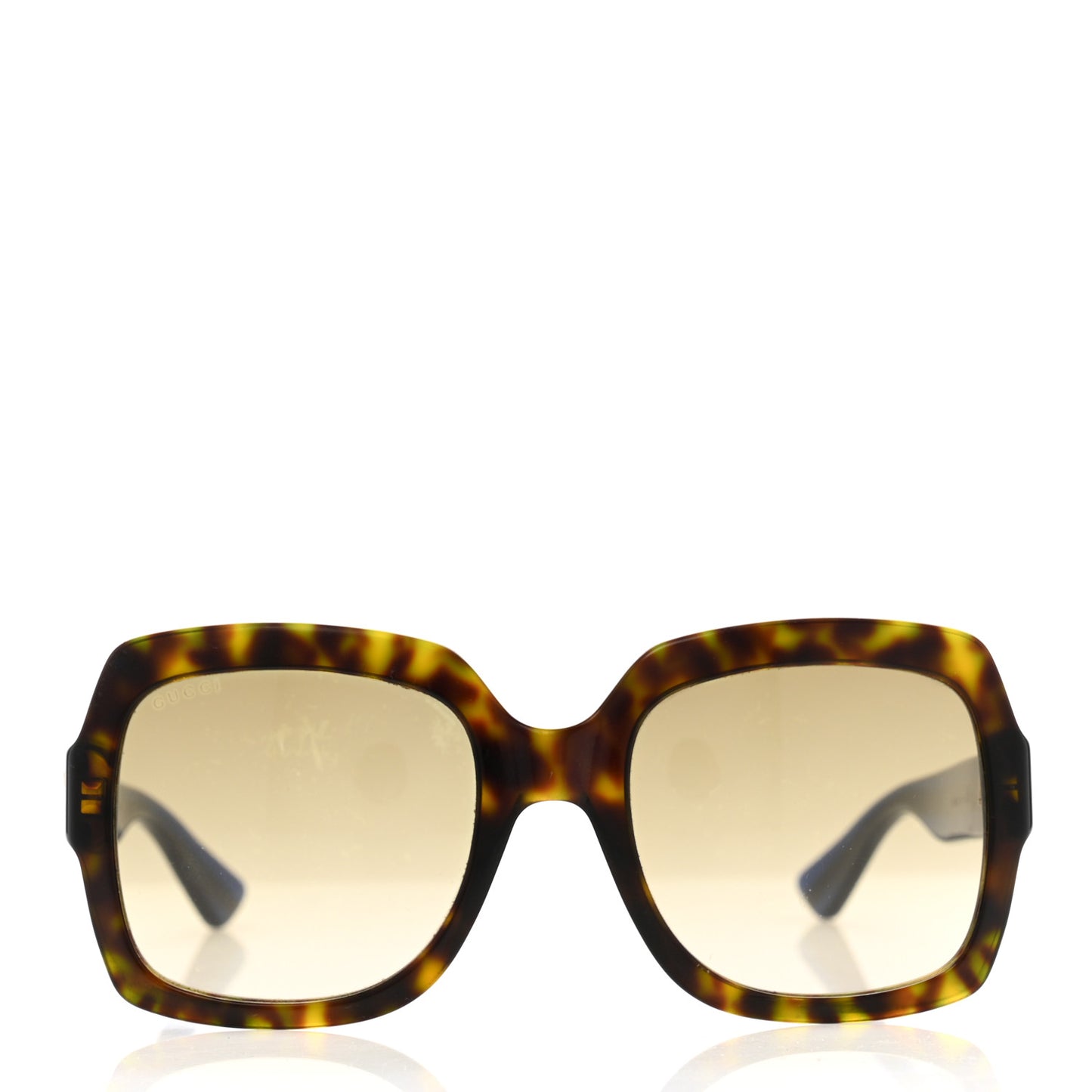 Acetate Square Frame Web Glitter Sunglasses GG0036S Brown Blue