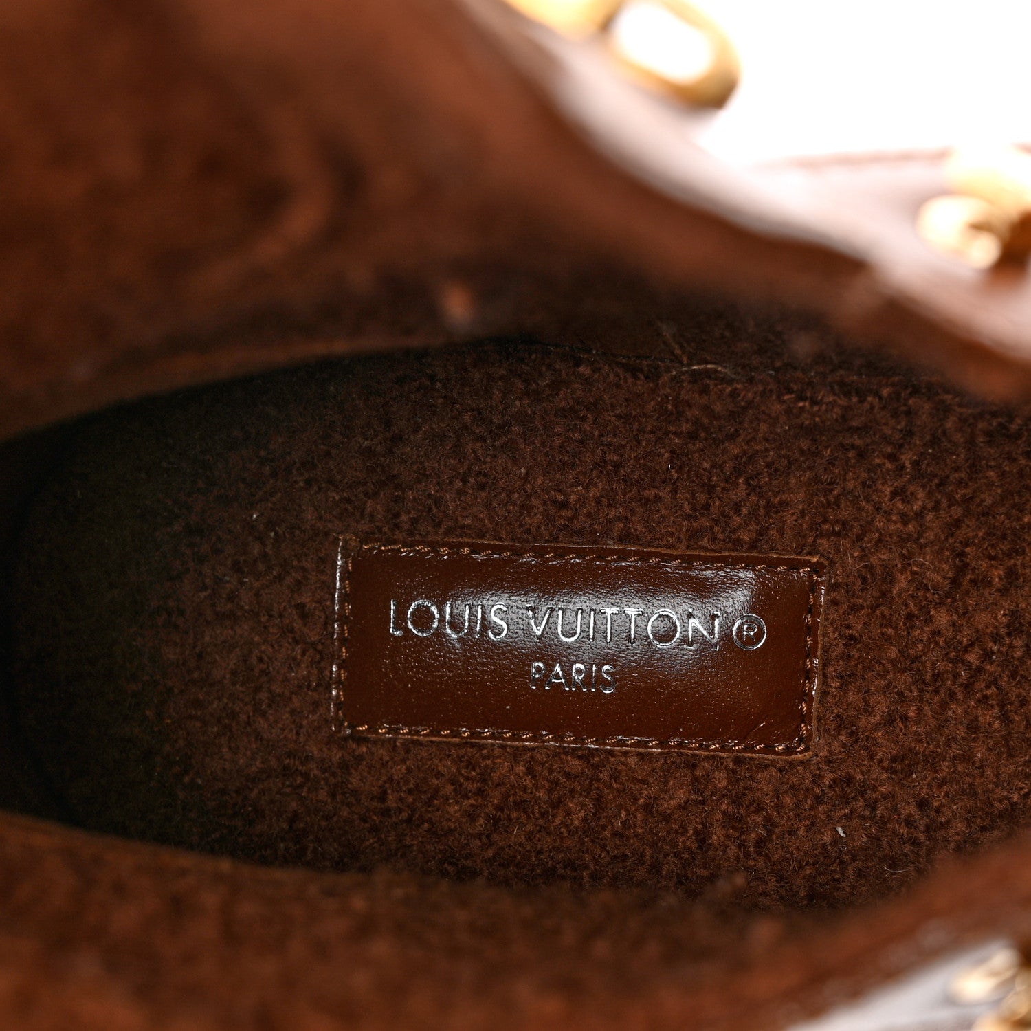 Louis Vuitton Calfskin Shearling Territory Ranger Combat Boots 38 Cognac 8 of 10