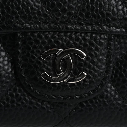 Chanel Caviar Quilted Flap Card Holder Wallet Black 9 of 11