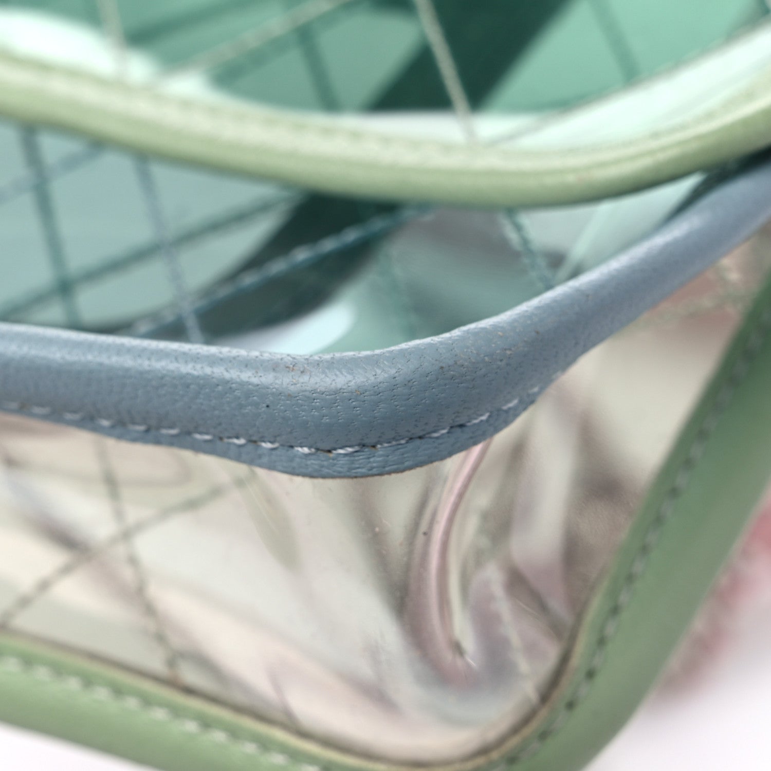 Chanel Lambskin PVC Quilted Mini Coco Splash Flap Blue Green 10 of 10