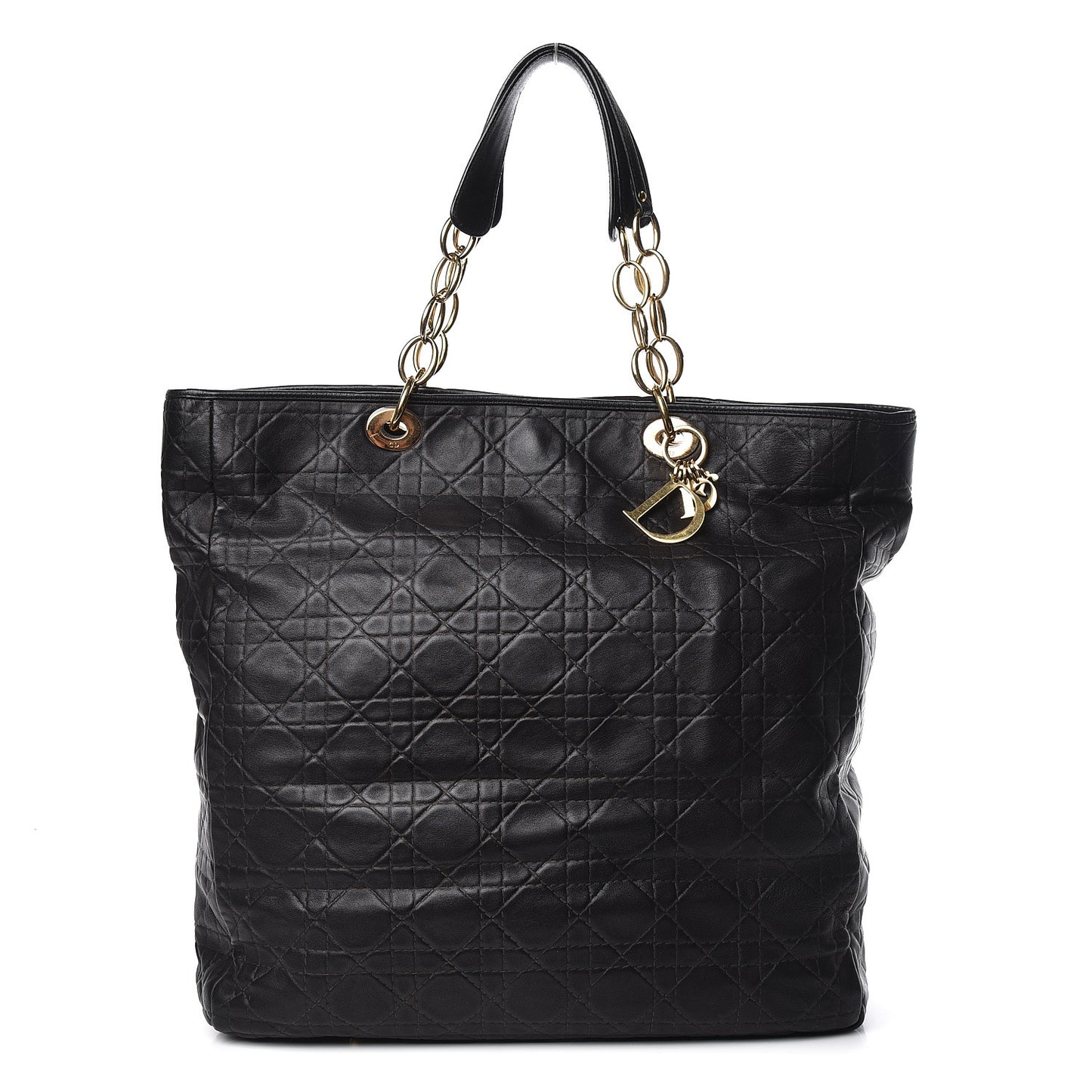 Lambskin Cannage Dior Soft Shopping Tote Black