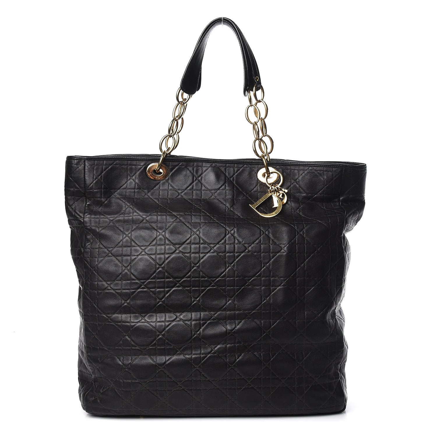 Christian Dior Lambskin Cannage Dior Soft Shopping Tote Black 1 of 18
