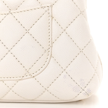 Chanel Caviar Quilted Extra Mini Coco Handle Flap White 9 of 14