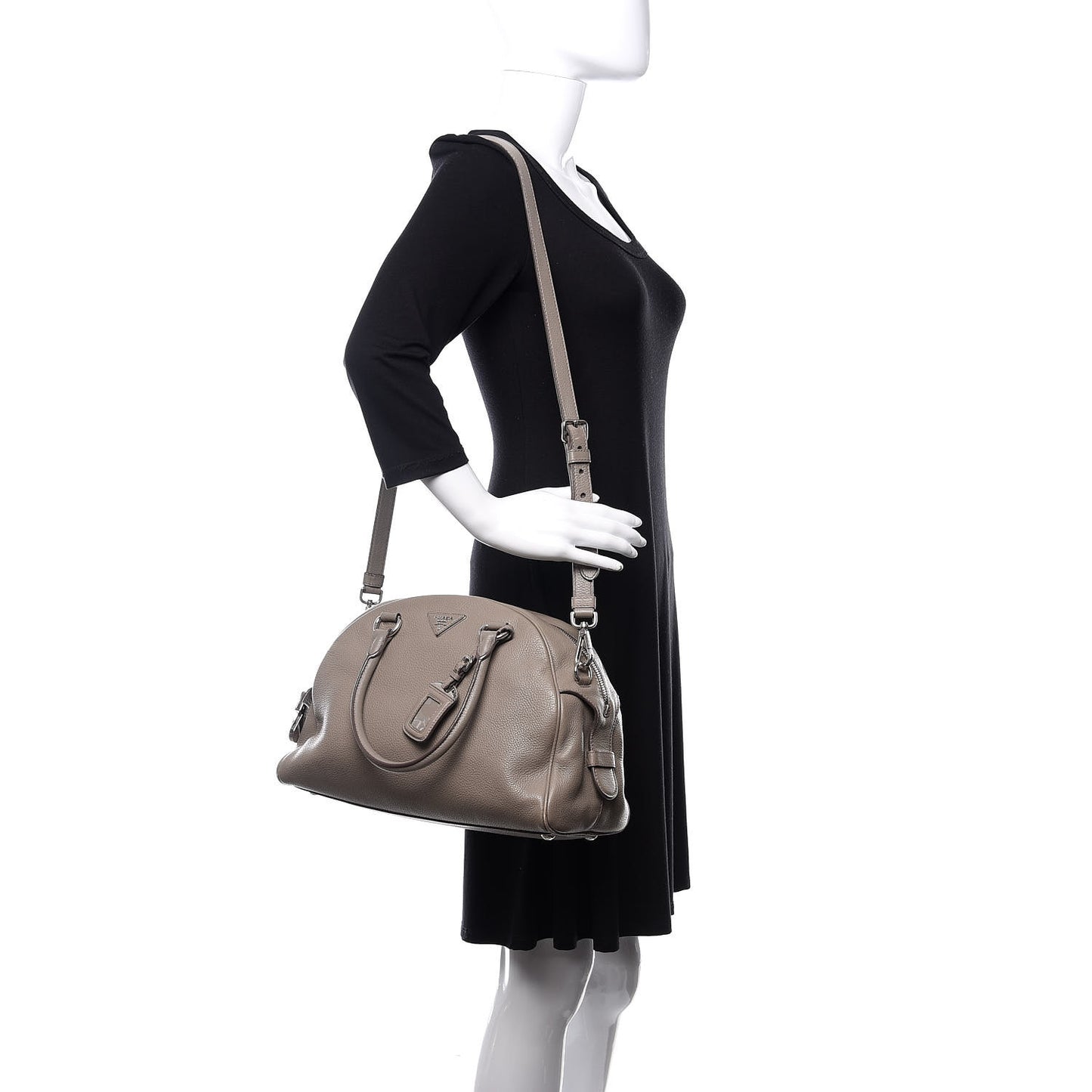 Vitello Daino Dome Satchel Argilla