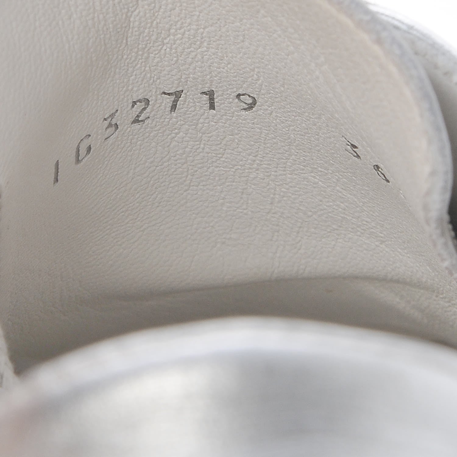 Chanel Iridescent Goatskin Sneakers 36 White Silver 8 of 10