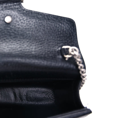 Gucci Jacquard Black Denim GG Monogram Super Mini Dionysus Shoulder Bag Black Ivory 4 of 8