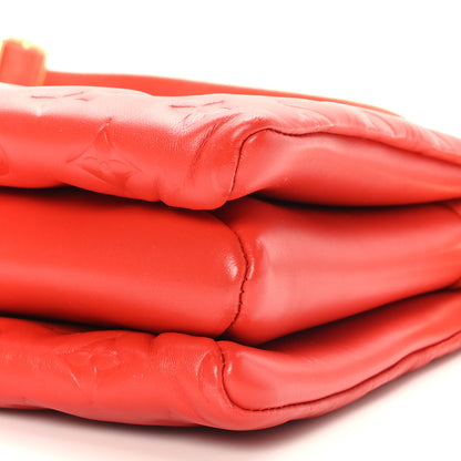 Louis Vuitton Lambskin Embossed Monogram Coussin PM Red 9 of 10