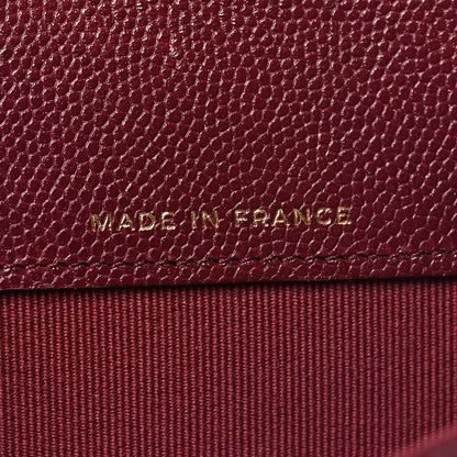 Chanel Caviar Quilted Flap Card Holder Wallet Burgundy 7 of 10