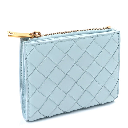 Bottega Veneta Nappa Intrecciato Bifold Zip Wallet Teal Washed 8 of 16