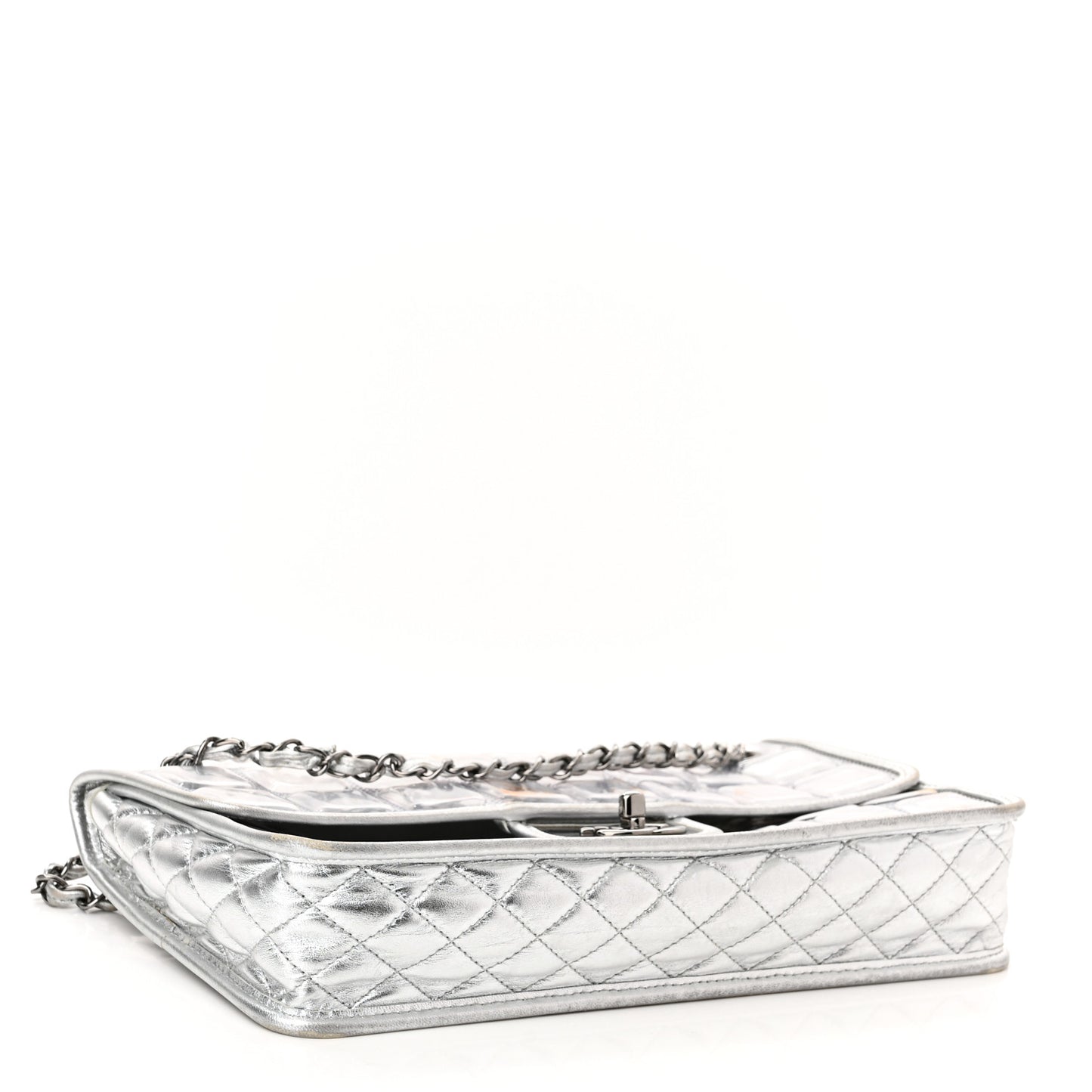 Vinyl Large Ice Cube Flap Silver