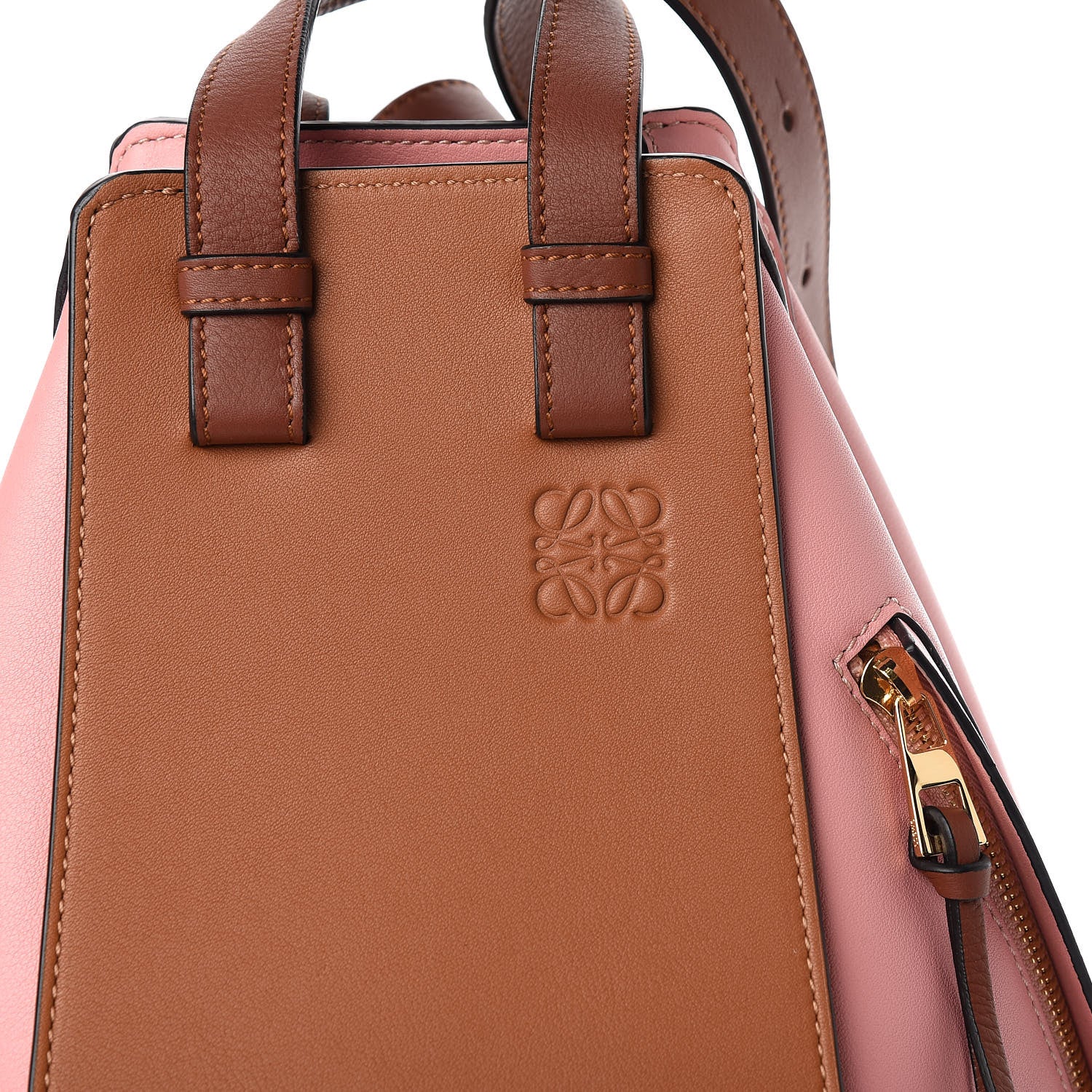 Loewe Calfskin Small Hammock Shoulder Bag Tan Pink Tan 10 of 10