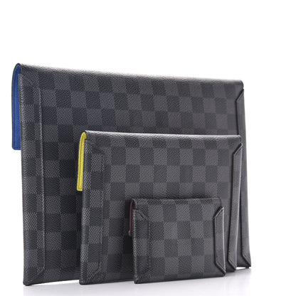 Louis Vuitton Damier Graphite Alpha Triple Pochette 4 of 12
