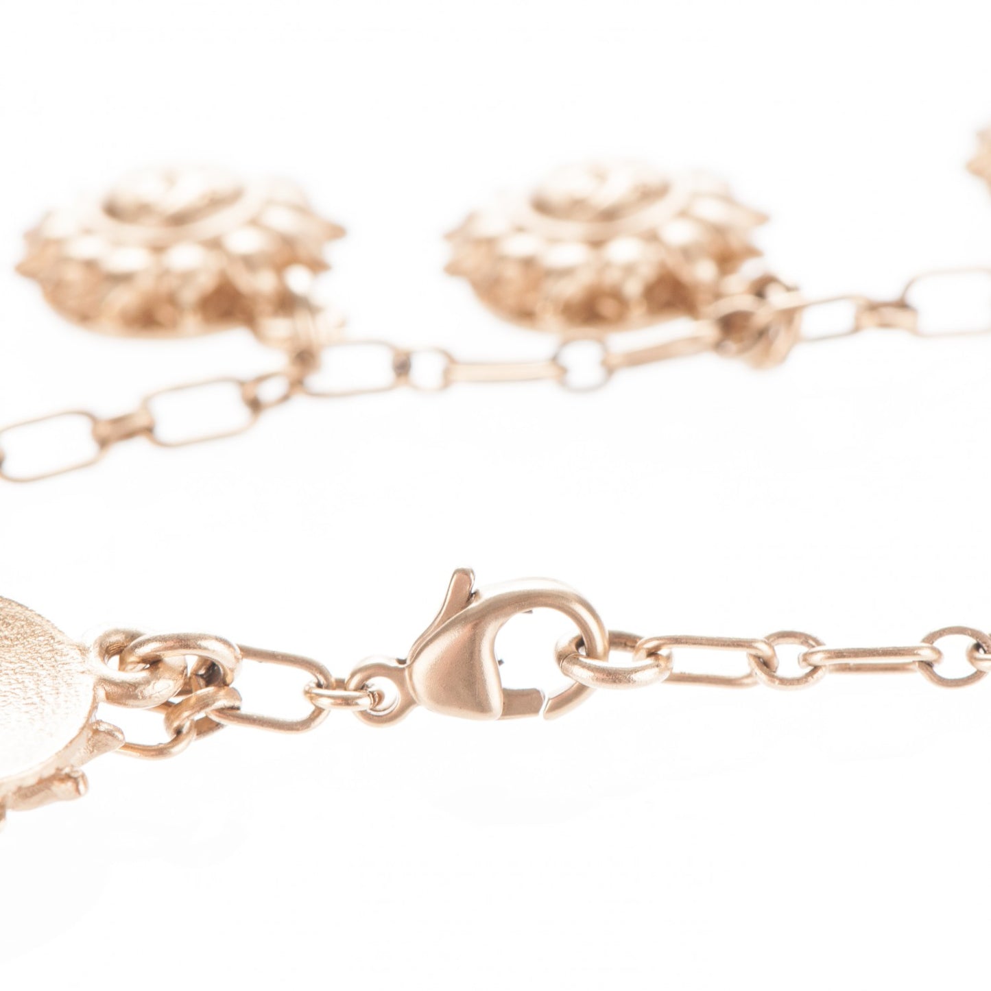 Sun Medallion Charm Bracelet Gold