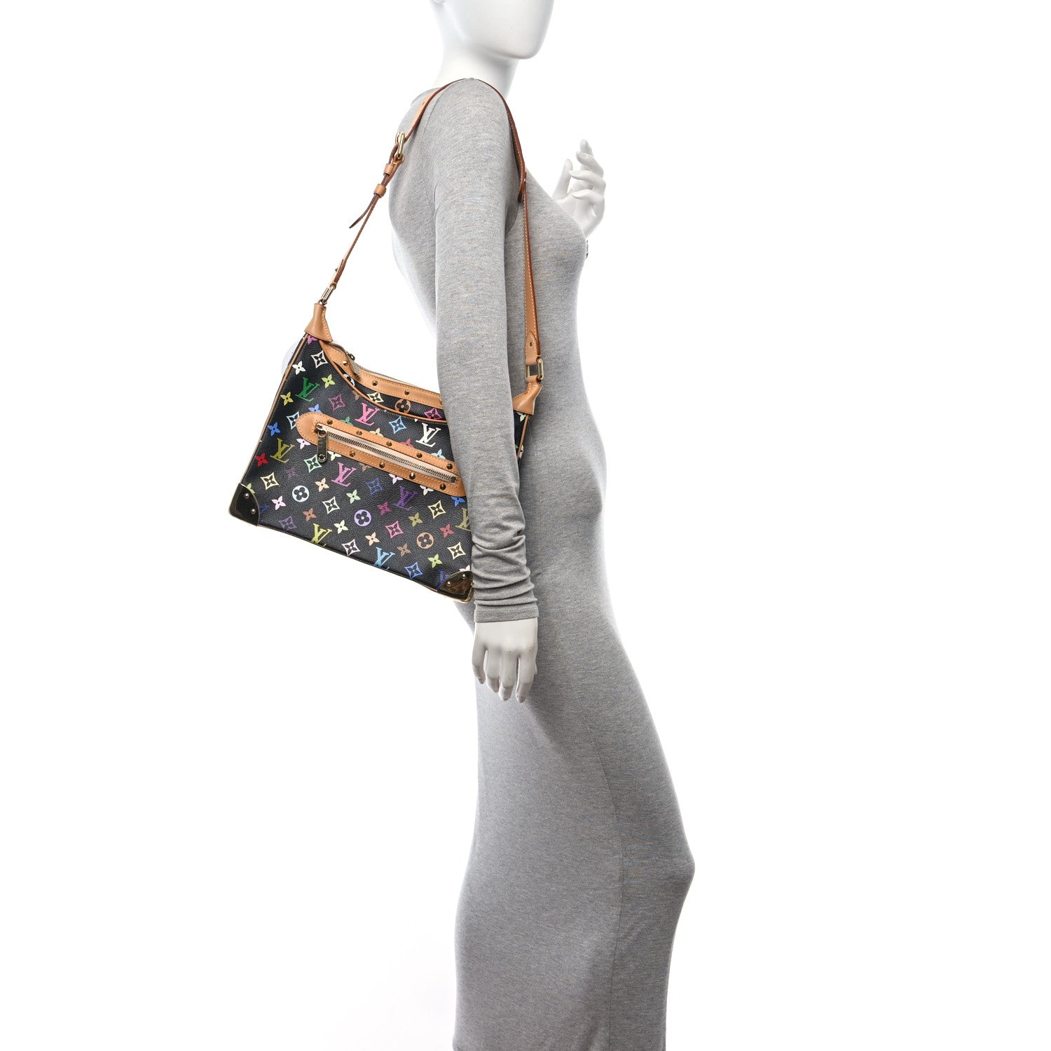 Louis Vuitton Monogram Multicolor Boulogne Black 2 of 9