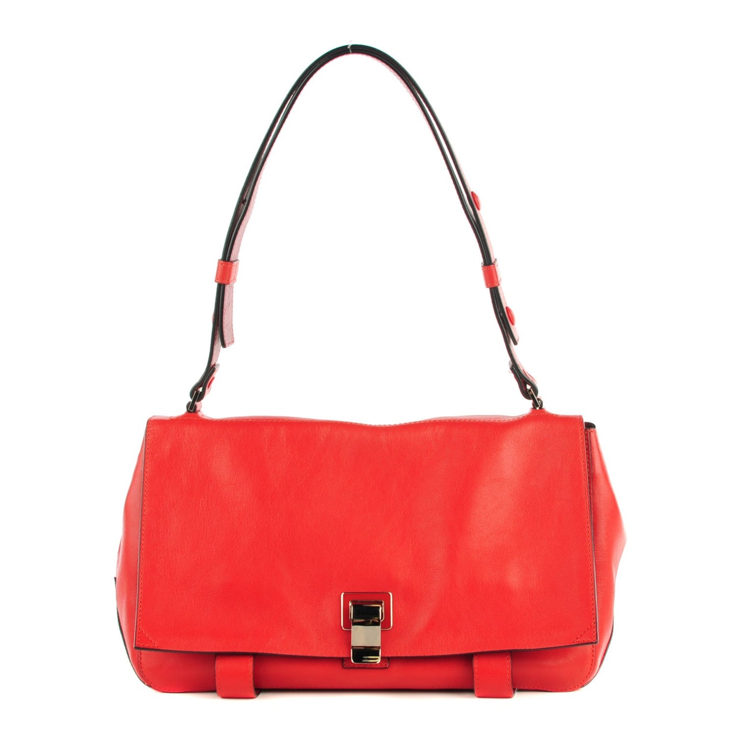 Calfskin Double Sided PS Courier Bag Poppy Chianti