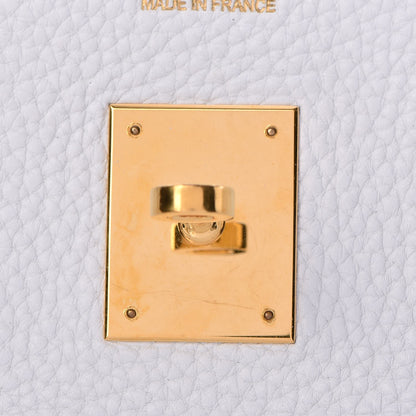 Hermes Taurillon Clemence Birkin 35 White 12 of 45