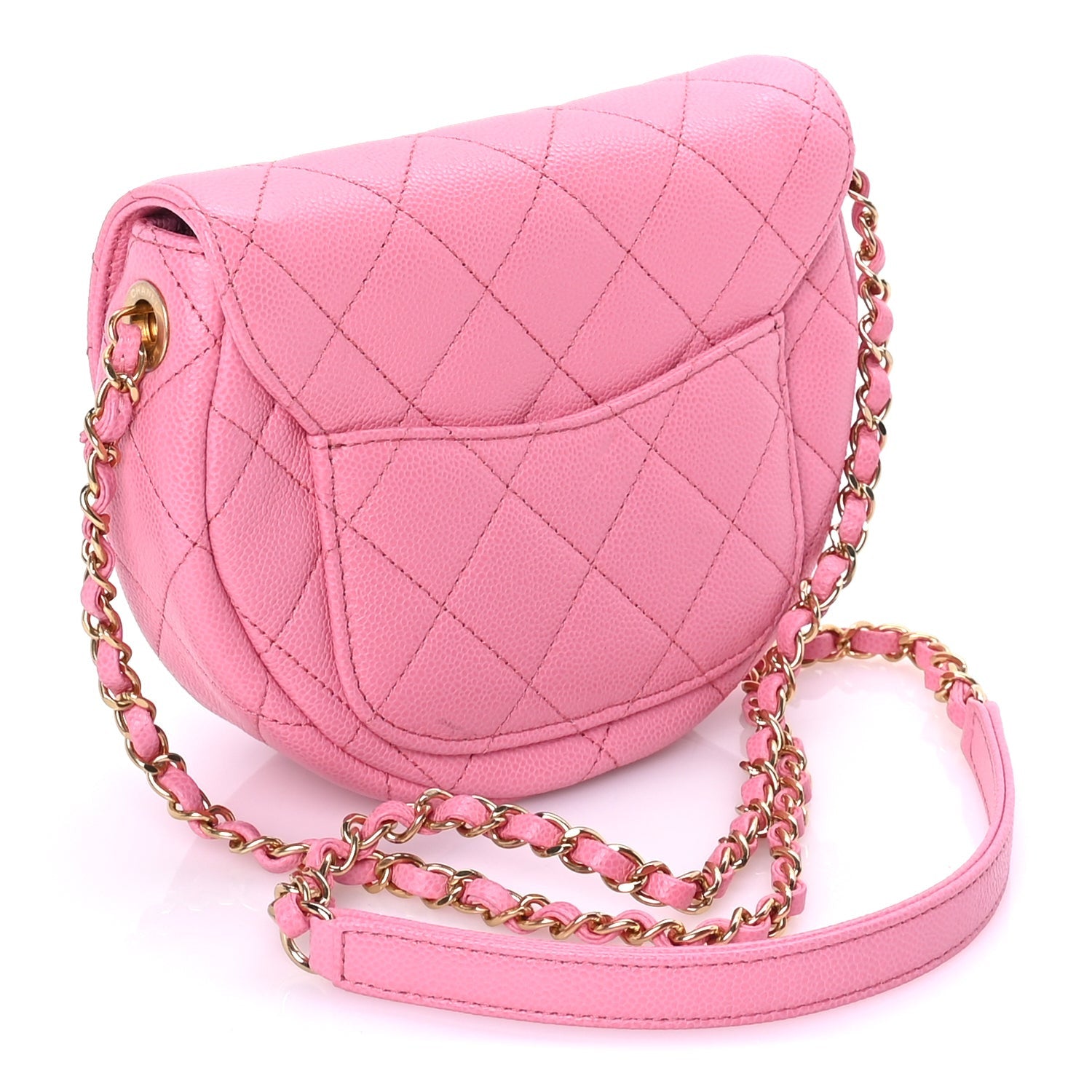 Chanel Caviar Quilted Mini Messenger Flap Pink 2 of 7