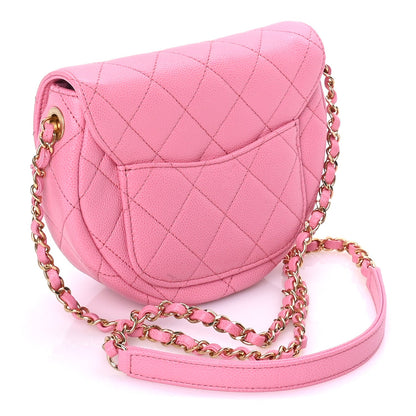 Chanel Caviar Quilted Mini Messenger Flap Pink 2 of 7
