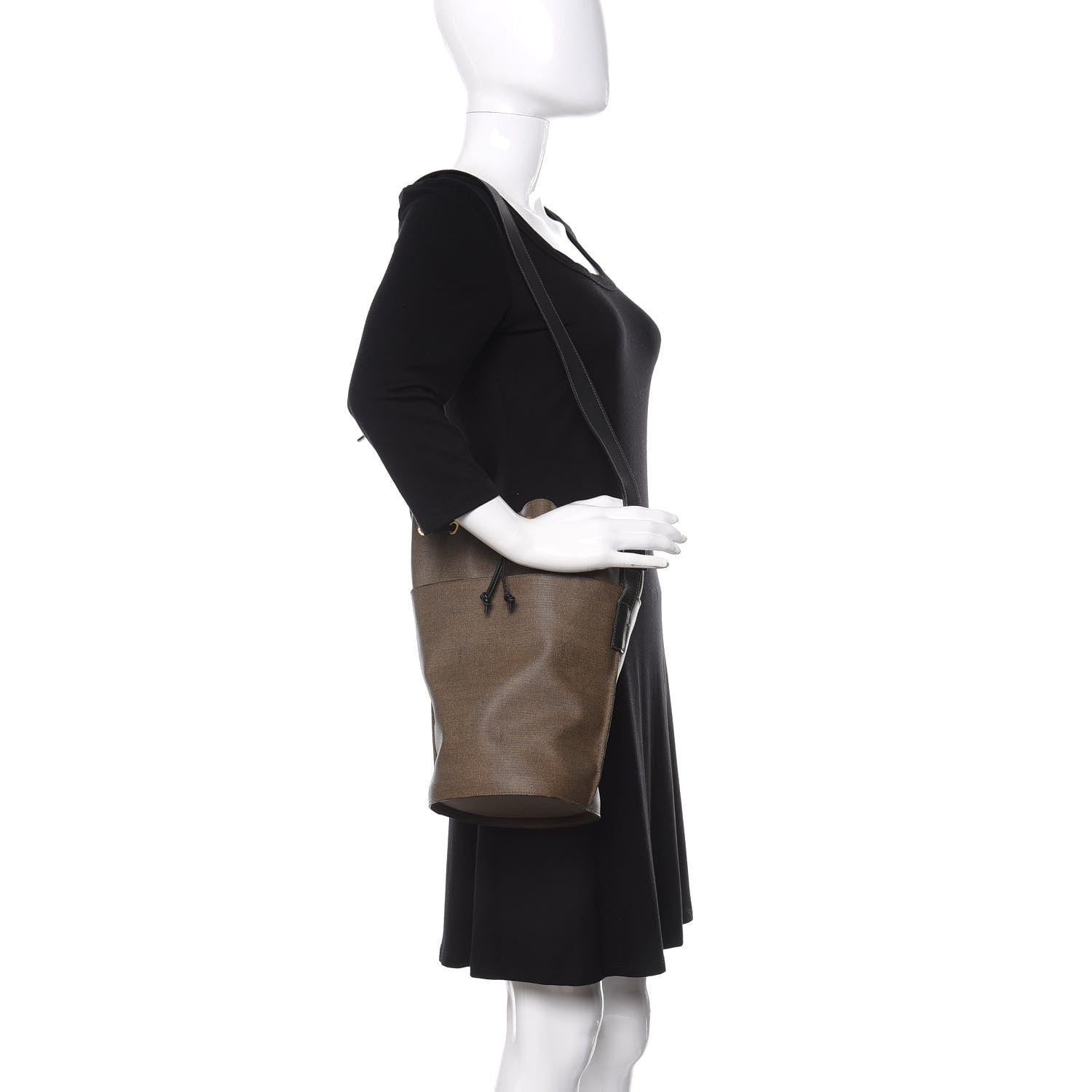 Fendi Coated Canvas Bucket Bag Brown 2 of 15