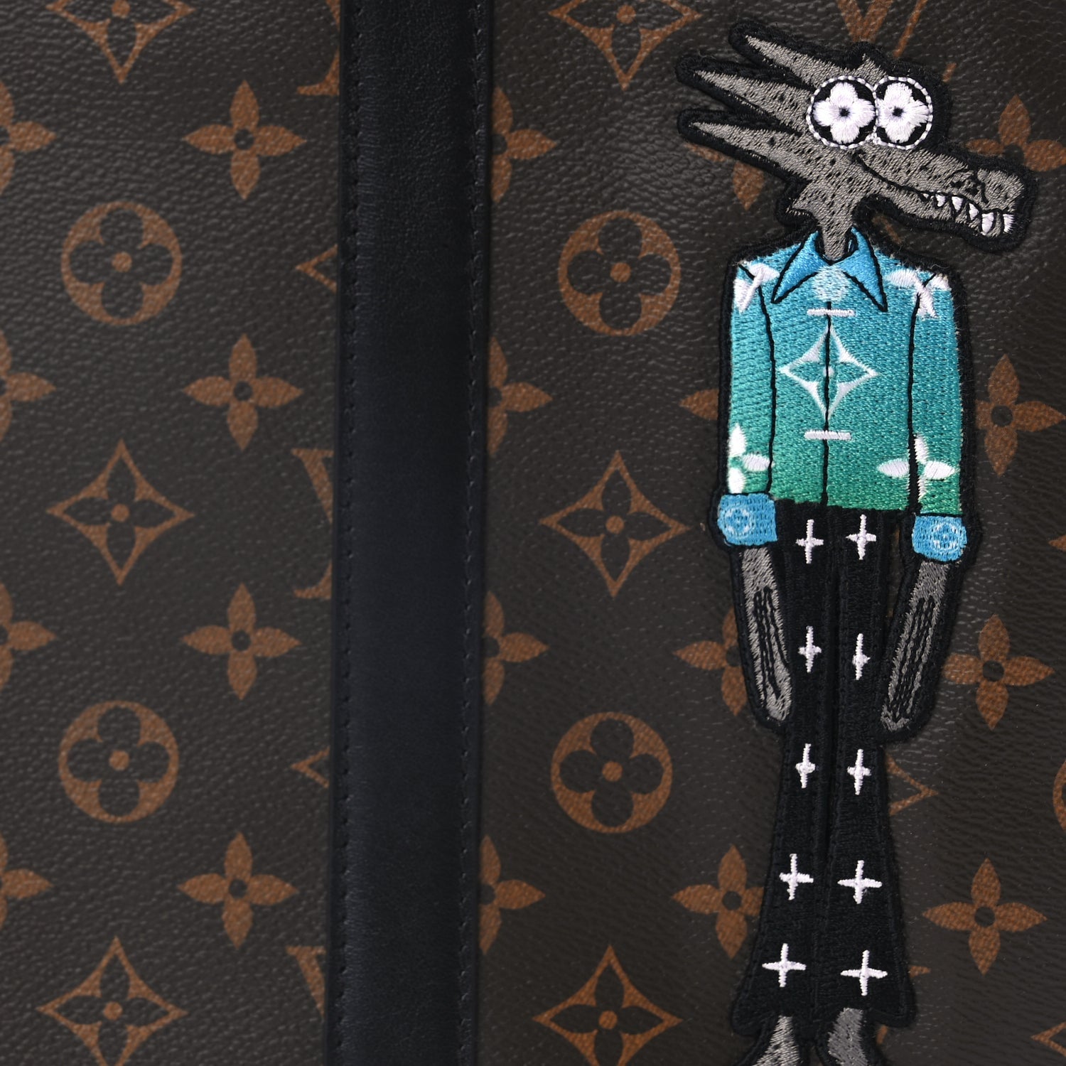Louis Vuitton Monogram Embroidered Cartoon LV Friends Keepall Pouch 6 of 8