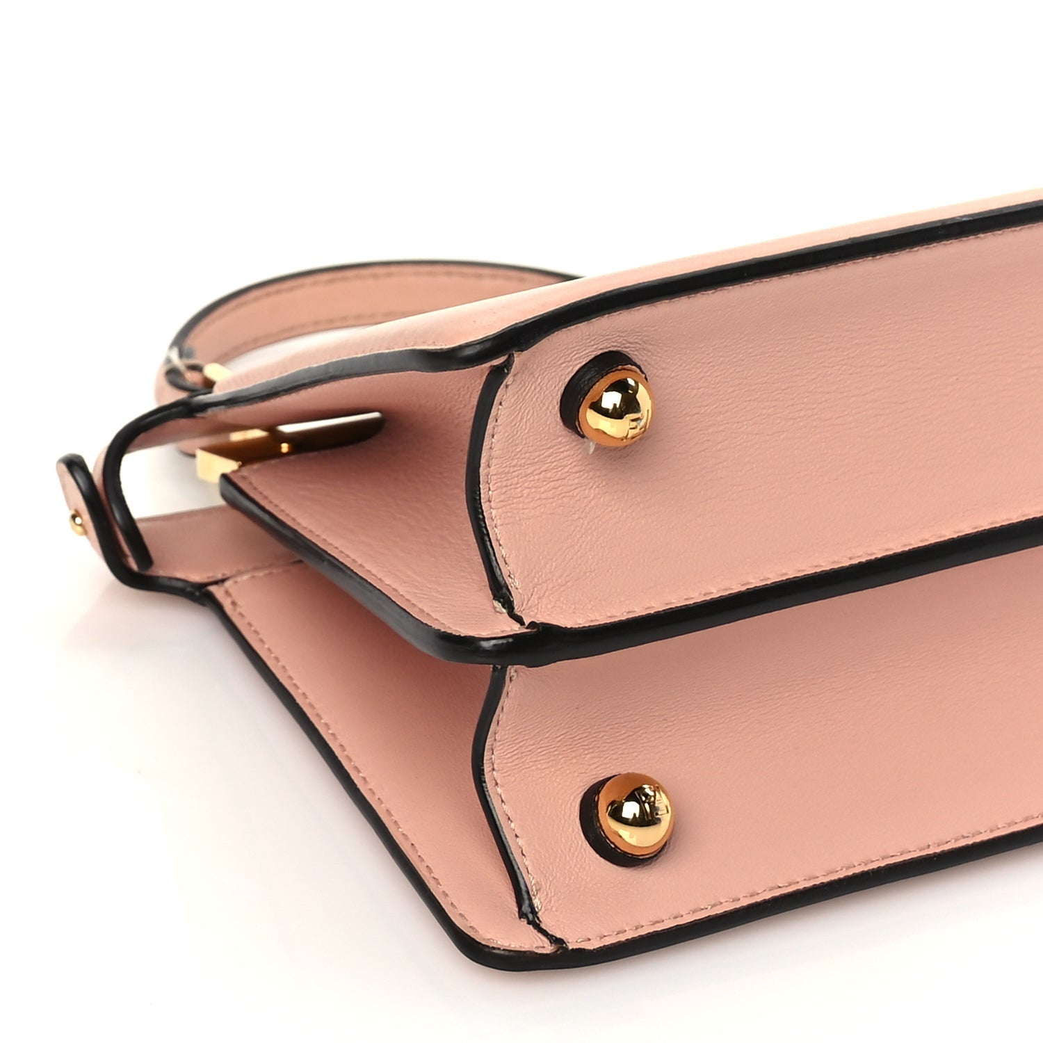 Fendi Shiny Nappa Petite Peekaboo I SEE U Satchel Baby Pink 7 of 9