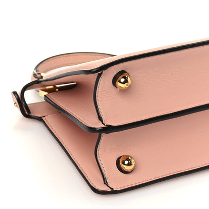 Fendi Shiny Nappa Petite Peekaboo I SEE U Satchel Baby Pink 7 of 9