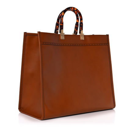Fendi Vitello King Plexiglass Medium Fendi Sunshine Shopper Tote Cuoio 3 of 12