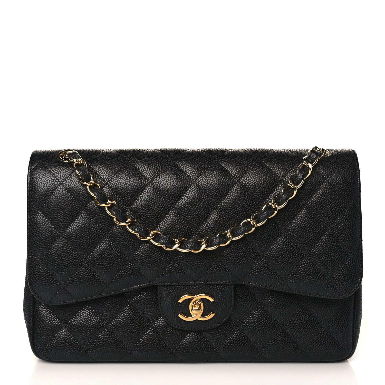 Chanel Caviar Quilted Jumbo Double Flap Black 1 of 8