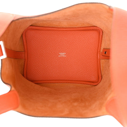 Hermes Taurillon Clemence Picotin Lock 18 PM Orange Poppy 5 of 7