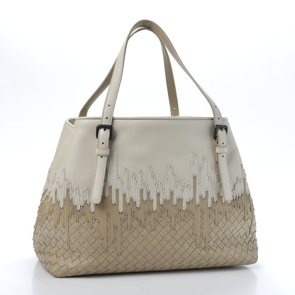 Bottega Veneta Nappa Intrecciato Medium Flow Wave Tote Mink Mist 2 of 8