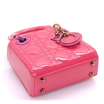 Christian Dior Patent Cannage Micro Lady Dior  Pink 3 of 7