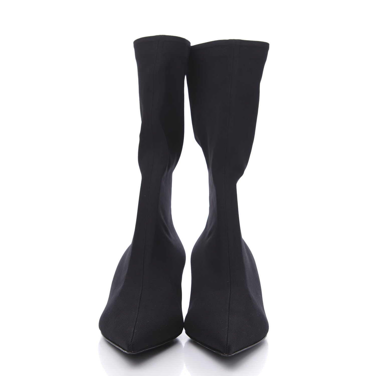 Balenciaga Jersey Crepe Extreme Pointed Toe Knife Booties 37 Black 2 of 7