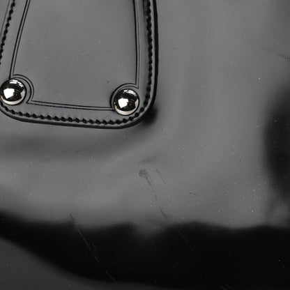 Prada Vernice Kisslock Satchel Black 9 of 12