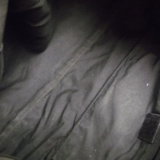 Denim Monogram Shoulder Bag Black