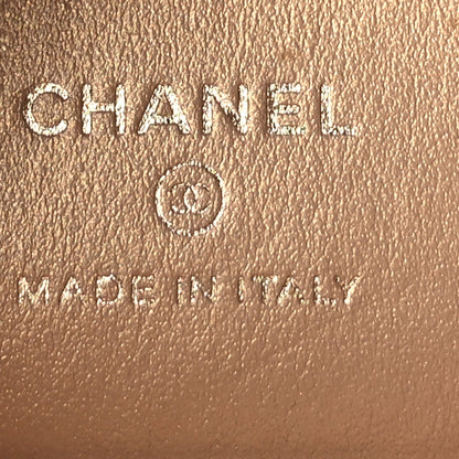 Chanel Lambskin Quilted Golden Plate Round Clutch With Chain Black 6 of 9