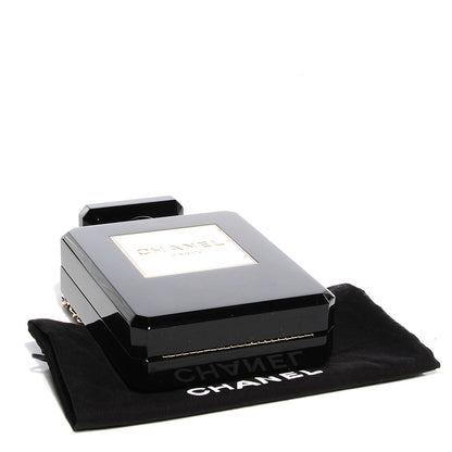 Chanel Plexiglass Perfume Bottle Clutch Black 4 of 7