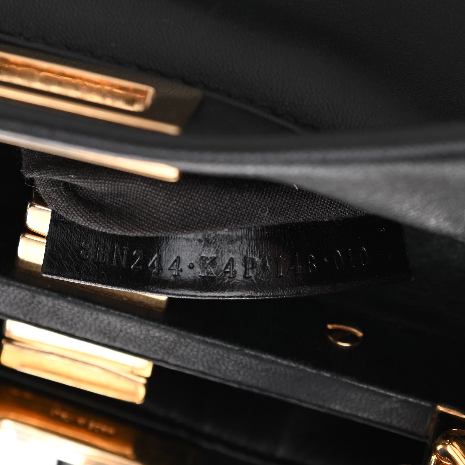 Fendi Nappa Mini Peekaboo Iconic Satchel Black 8 of 11