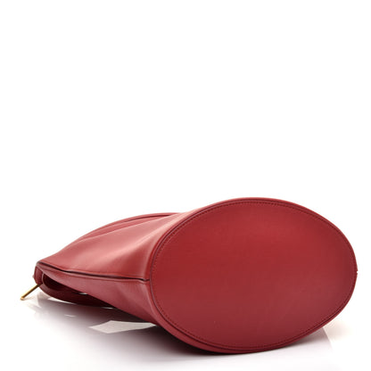 Celine Smooth Calfskin Clasp Bucket Bag Red 4 of 9