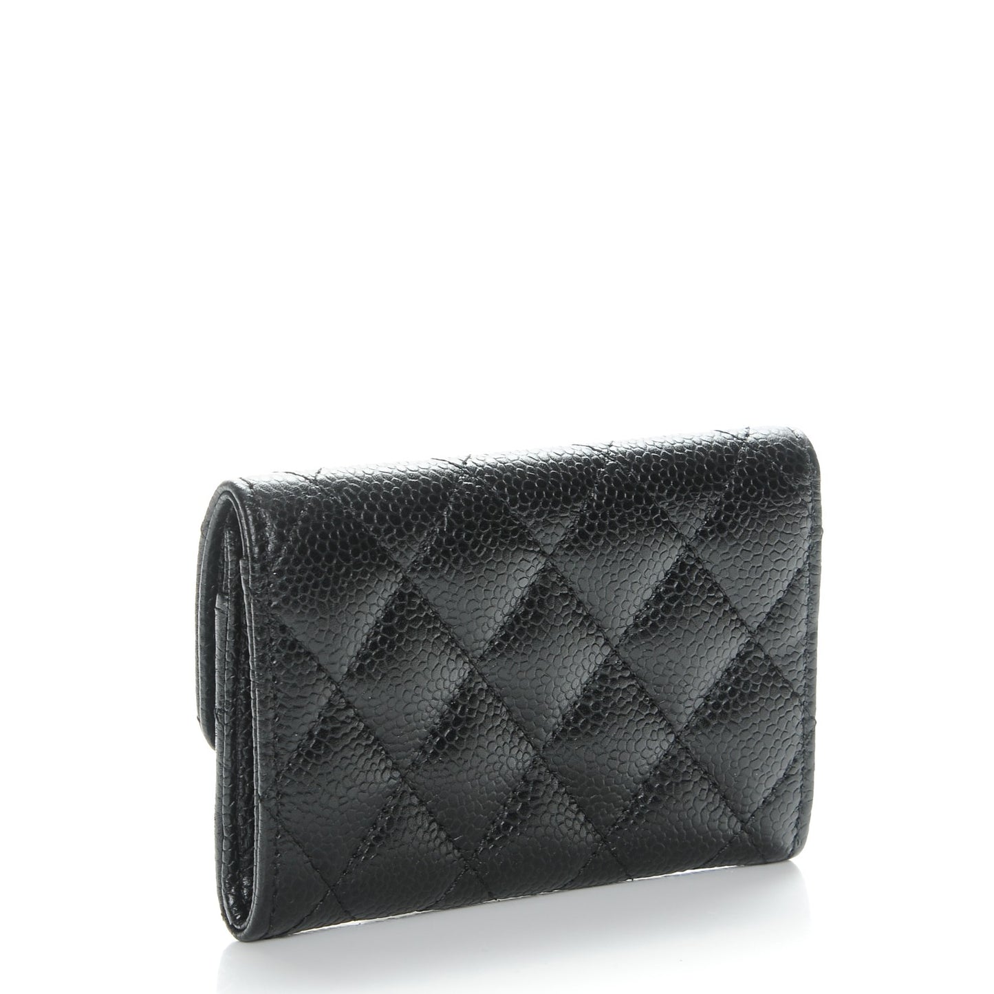 Caviar Quilted Coin Purse Black