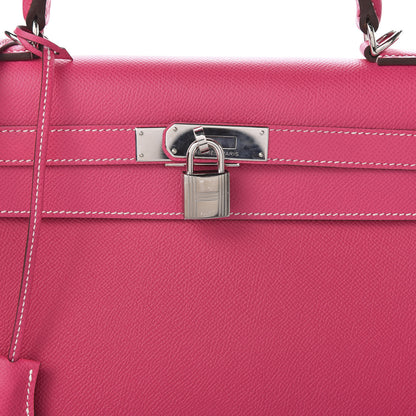 Hermes Epsom Kelly Sellier 32 Rose Tyrien 10 of 10