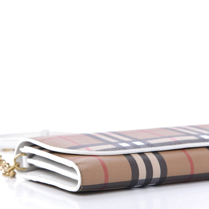 Burberry Vintage Check Henley Wallet On Chain Chalk White 7 of 10