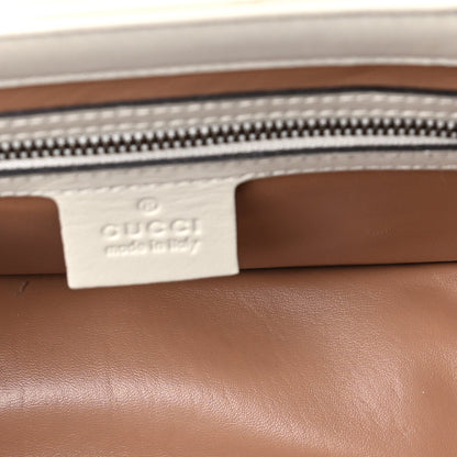 Gucci Snakeskin Sylvie Web Small Queen Margaret Top Handle Bag Roccia Natural 5 of 7