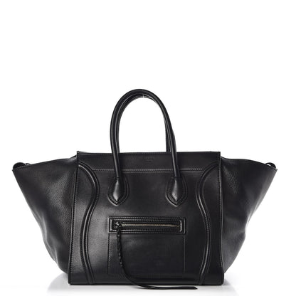 Celine Supple Calfskin Medium Phantom Luggage Black 1 of 11