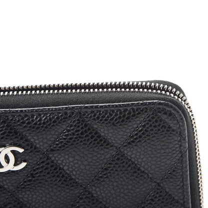 Chanel Caviar Quilted Medium Zip Around Wallet Black 10 of 11