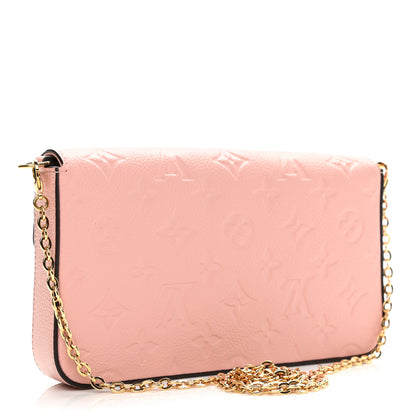 Louis Vuitton Empreinte Pochette Felicie Chain Wallet Rose Poudre 3 of 9