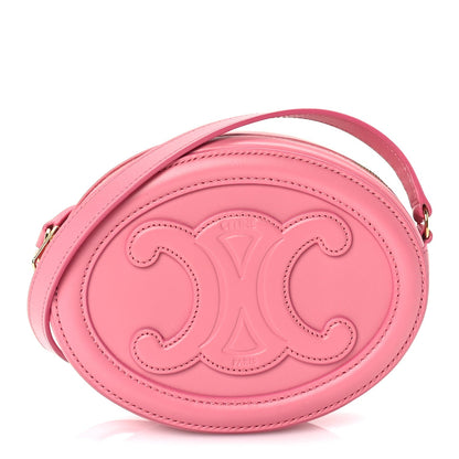 Celine Smooth Calfskin Cuir Small Triomphe Oval Crossbody Purse  Pink 1 of 8